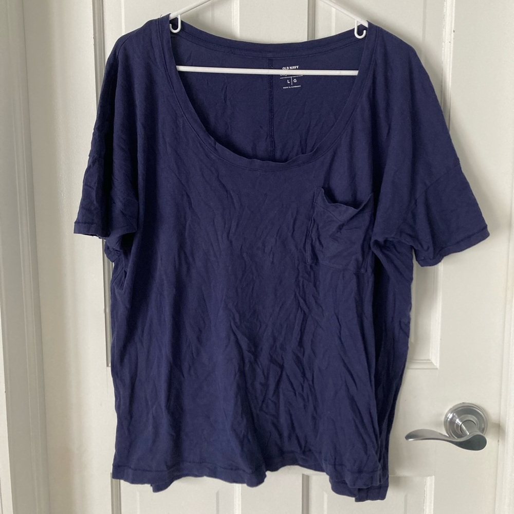 navy boyfriend tshirt L